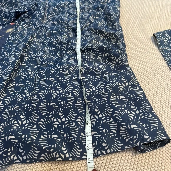 Apiece Apart Isla Wide Leg Jumpsuit 100% Silk Block Print Size 2 - Picture 14 of 16